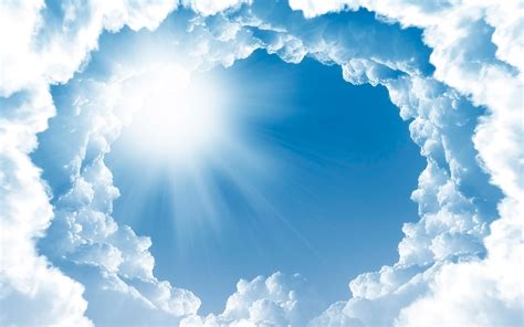 Clouds Frame Blue Sky Creative Background With Clouds Cloud