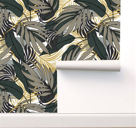 Tropical Wallpaper Peel And Stick Wallpaper Self Adhesive Etsy