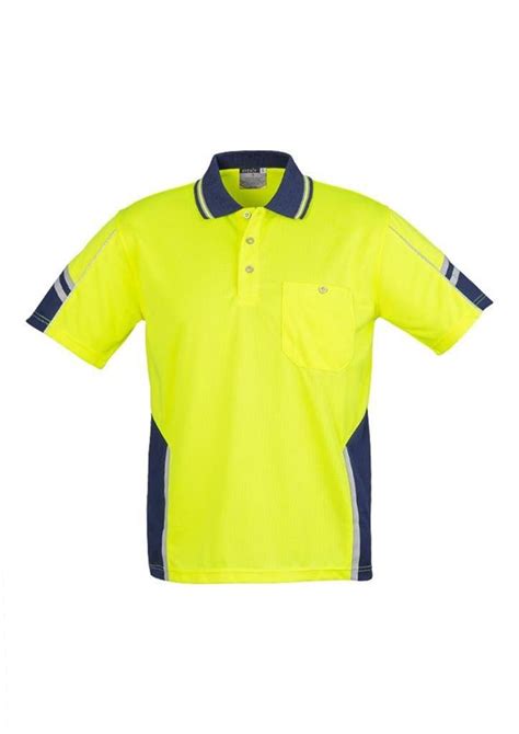 Mens Squad Hi Vis Polo Shirt Top Safety Work Wear Size Xs 7xl Day