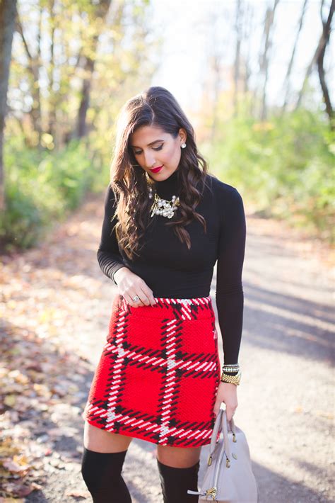 Red Plaid Skirt A Southern Drawl