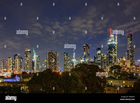 Melbourne City Skyline Stock Photo Alamy