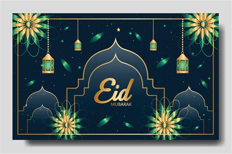 Eid Mubarak Banner Or Poster Design Islamic Editable Background