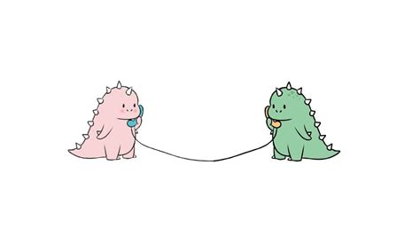 Dino Couple Cute Easy Drawings Cute Paintings Cute Cartoon Wallpapers