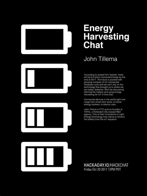 Friday Hack Chat Energy Harvesting Hackaday