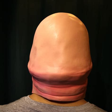 Funny Natural Latex Penis Dick Head Full Face Cosplay Mask Free Shipping Free Shipping