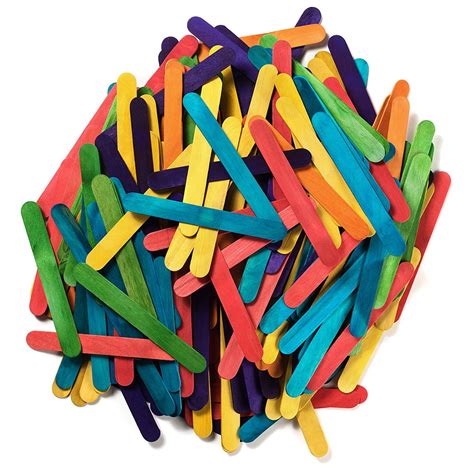 500 Pack Jumbo 6 Wooden Popsicle Sticks Peachy Keen Crafts