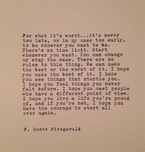 F Scott Fitzgerald Quote Made On Typewriter By Farmnflea On Etsy The