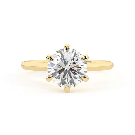 Claw Round Brilliant Solitaire Engagement Ring Atelier Diamant