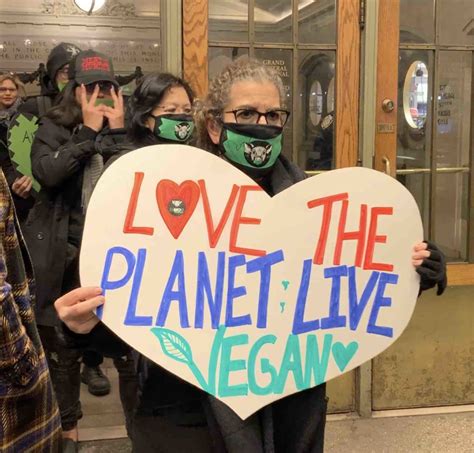 Animal Rights Activists Stage March Of Silence In Grand Central