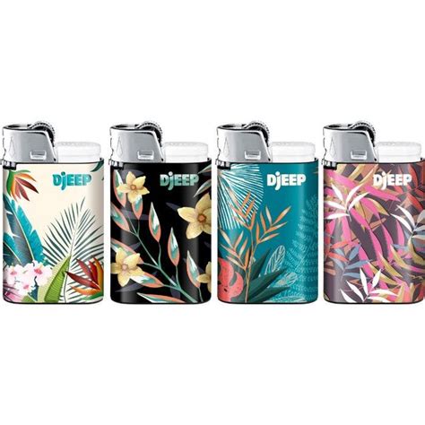 Djeep Pocket Lighters Vibrant Collection 4 Count Pack