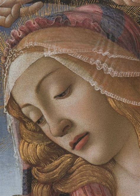 Madonna Del Magnificat Detail Botticelli 1481 ” Sandro Botticelli