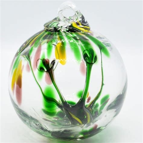 Hand Blown Glass Witch Ball Purple Etsy