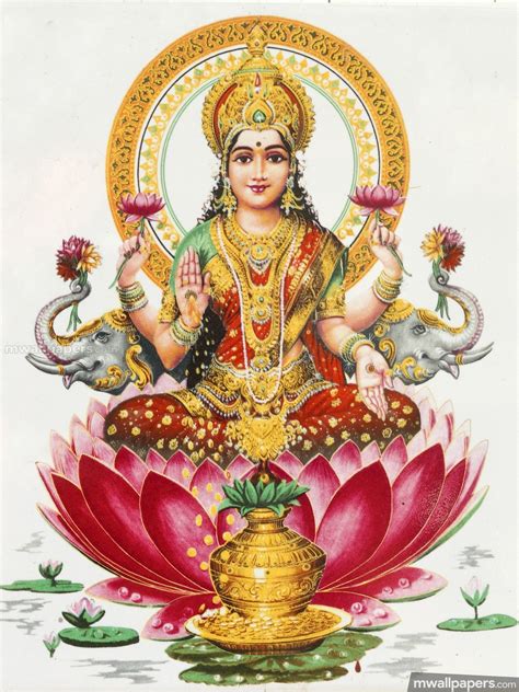 Hindu Goddess Lakshmi Wallpaper Hd Background Photos Wealth Deity