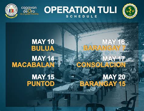 Is your network connection unstable or browser. LOOK: Schedule For OPERATION LIBRENG TULI In Cagayan de ...
