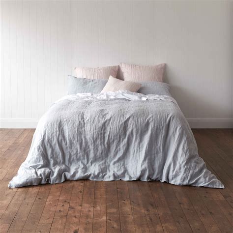 Glacier Pure Linen Quilt Cover By Montauk Style White Quilt Cover
