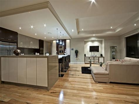 Modern Kitchen Living Kitchen Design Using Floorboards Kitchen Photo