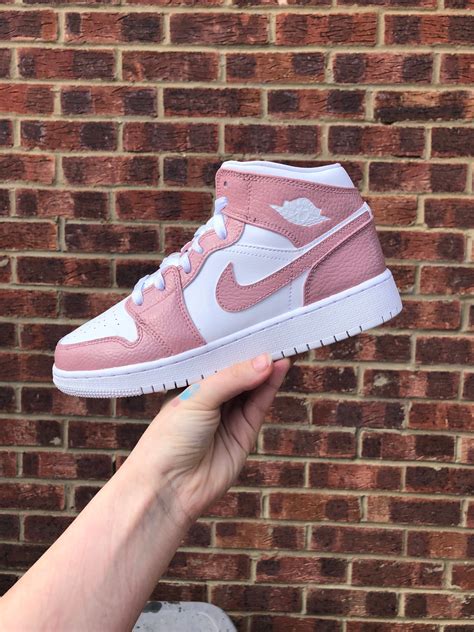 Custom Rust Pink Air Jordan 1 Mids Etsy Uk