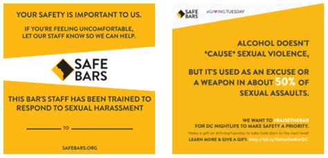 Making Bars Safer Spaces Initiatives Against Sexual Violence