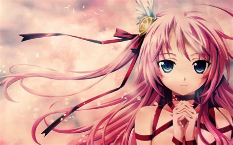 Pink Anime Girl Wallpapers Top Free Pink Anime Girl Backgrounds Wallpaperaccess