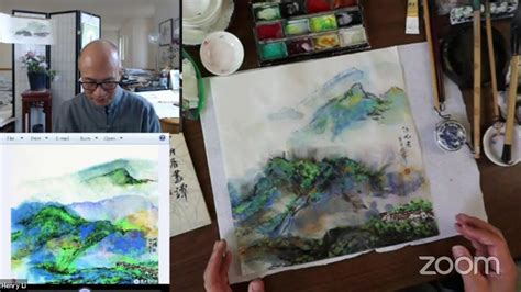 Lesson 51 Zhu Qizhans Colorful Landscape Painting Youtube
