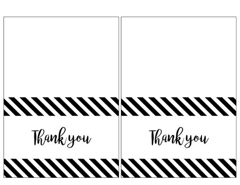Thinking of you cards are simply to express how much you care about someone and show that they are on your mind. Free Thank You Cards Print {Free Printable Black and White ...