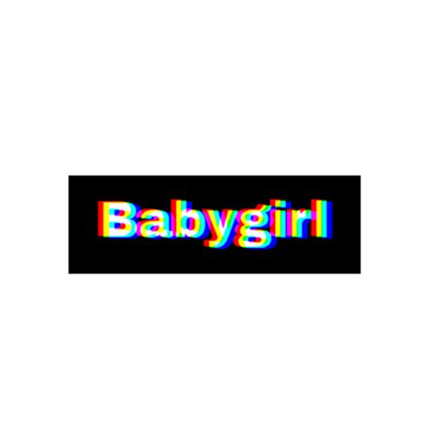 Babygirl Glitch Aesthetic Censored Sticker By Bydoryy