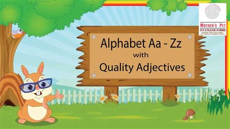 They can be positive and negative ones. Aa to Zz with Quality Adjectives - YouTube