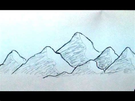 Mountain | Landscape drawing easy, Mountain drawing, Easy scenery drawing
