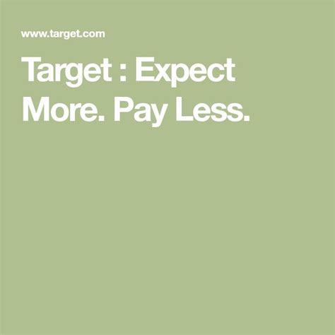 Target Expect More Pay Less Target Expectations Paying