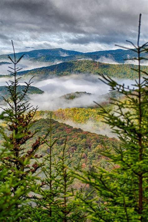 Autumn In The Appalachian Mountains Viewed Along The Blue Ridge Parkwa