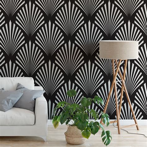 Black Floral Pattern Wallpaper