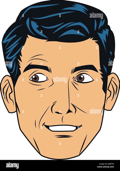 Comic Face Man Expression Pop Art Style Stock Vector Image And Art Alamy