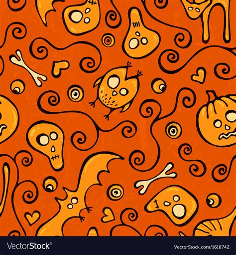 Halloween Seamless Pattern Background Royalty Free Vector