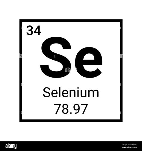 Selenium Periodic Element Molecule Icon Radioactive Selenium Symbol
