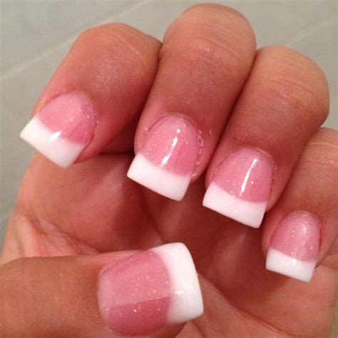 Glitter pink and white nails | Nails, Fake nails, Toe nails Add silver glitter to the nails for shimmer and shine.
