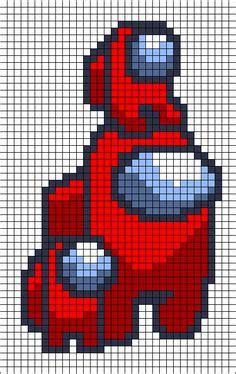 Among us на диване по клеткам. Llavero Among Us - Pixel art | Easy perler bead patterns ...