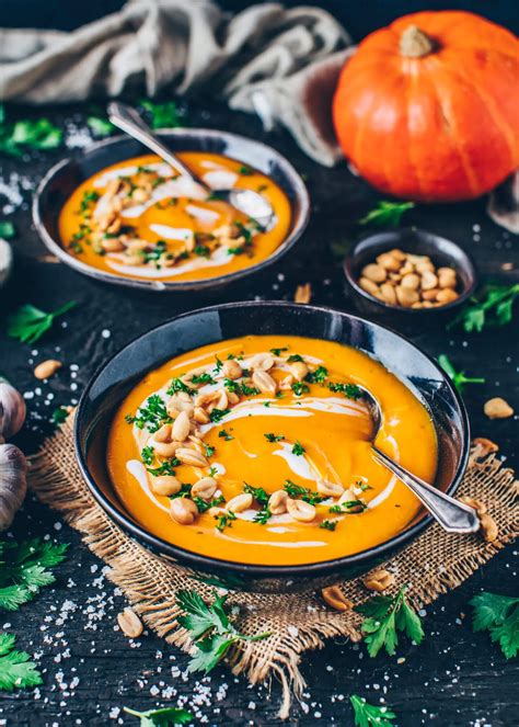 Roasted Pumpkin Soup Creamy Vegan Recipe Bianca Zapatka Recipes