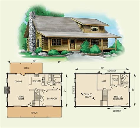 2 Bedroom 2 Floor Log Cabin Floor Plan Log Home Kits Log Home Plans