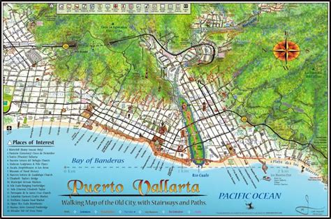 Puerto Vallarta Maps Puerto Vallarta Walking Map Vallarta