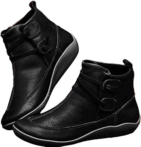 Eago Comfy Daily Adjustable Soft Leather Booties Women