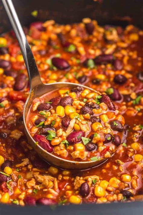 Slow Cooker Turkey Chili Easy And Healthy Little Sunny Kitchen