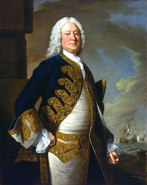 Admiral John Byng Admiral Of The Blue By Thomas Hudson 1749 Zola