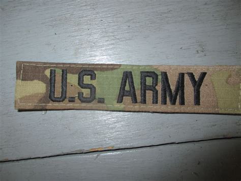 Multicam Us Army Name Tapes With Hook Fastener Army Patches