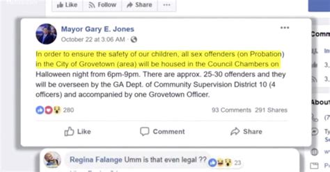 Mayor Causes Stir Over What He Declared Will Happen To Sex Offenders On Halloween Night Hide