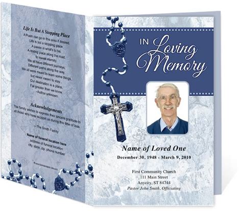 Pin On Creative Memorials With Funeral Program Templates