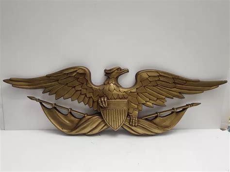 vintage sexton large usa american eagle gold color metal wall plaque 27 47 00 picclick