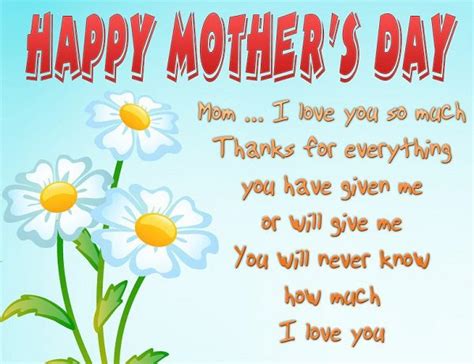 Mom I Love You Happy Mothers Day Wishes Message Picsmine