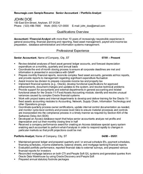 Sample Resume For Accounting Professionals Terrykontiec
