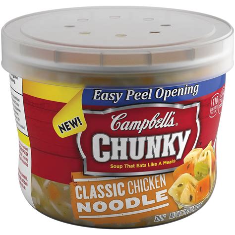 Campbells Chunky Soup Classic Chicken Noodle 1525 Oz Microwavable