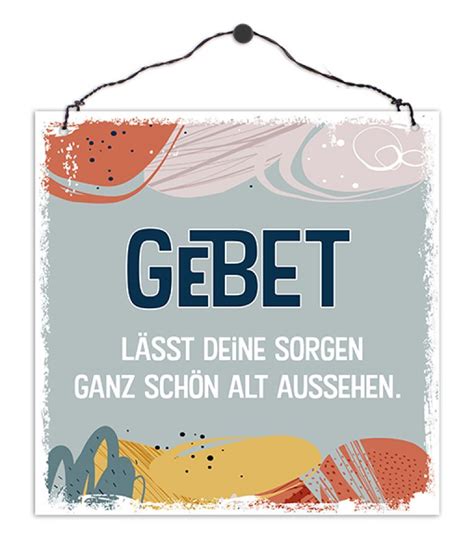 Holzschild quadratisch – Gebet lässt | SegensArt